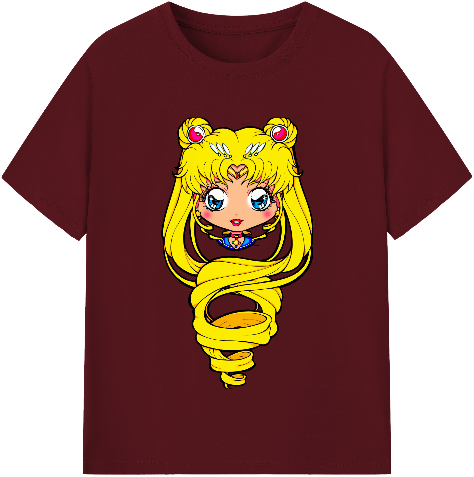 （画像用） 美少女戦士セーラームーン 月野 うさぎ つきの うさぎ Sailor Moon Tsukino Usagi 綿100％半袖Tシャツ（フロントプリント）